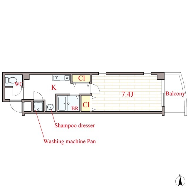 ＭＡＲＩＯＮ ＫＩＴＡＨＯＲＩＥ ＡＮＮＥＸ 1001 間取り図