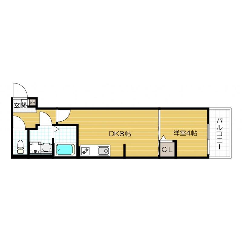 ＡＬＥＧＲＩＡ鶴見区今津 205 間取り図