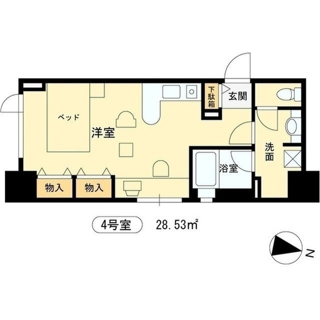松下善ビル 0804 間取り図