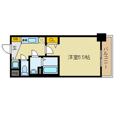 プレサンス松屋町駅前 605 間取り図