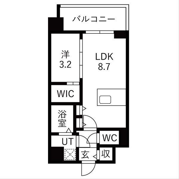 エスリードレジデンス梅田クラスシティ 0504 間取り図