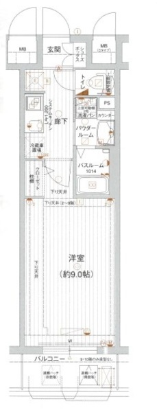 エグゼ心斎橋EAST 702 間取り図