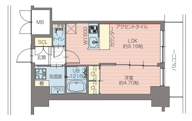 プレジオ恵美須 0802 間取り図