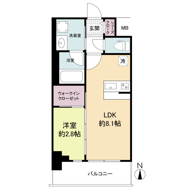 セレニテ江坂グランデ 1506 間取り図
