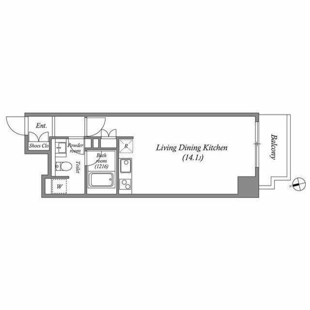南堀江アパートメントシエロ 0701 間取り図