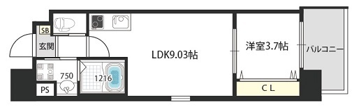 Ｖ?ランコントル吹田 301 間取り図