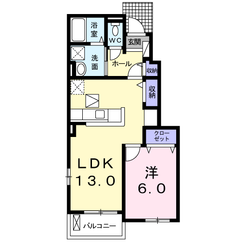 プリムヴェール 105 間取り図