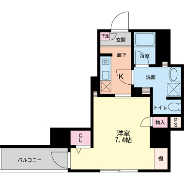 フォレステージュ北堀江 0908 間取り図