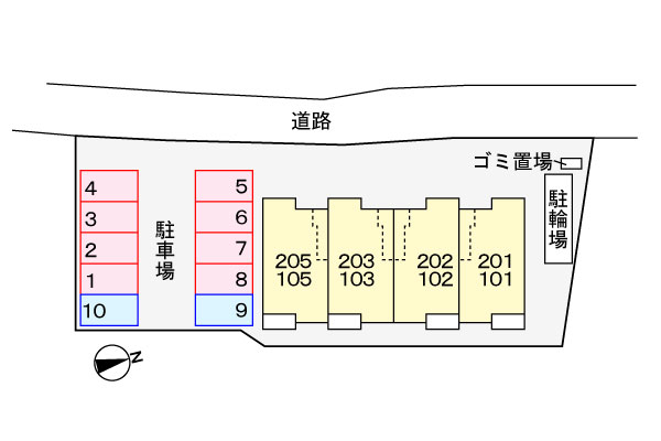 プリムヴェール 105 駐車場