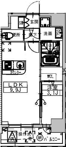 Ａｌｉｖｉｓドーム前（旧　ミラージュパレス大阪ドームＰｒｏｓｐｅｒ） 304 間取り図