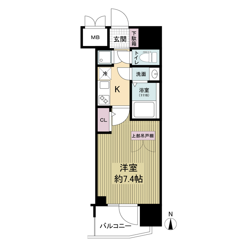 セレニテ本町東リアン 0410 間取り図