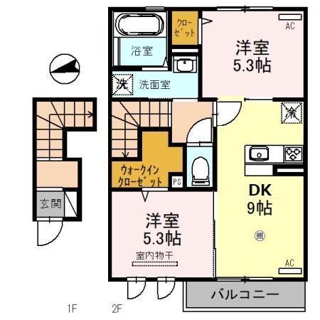 カランコエ美章園 202 間取り図
