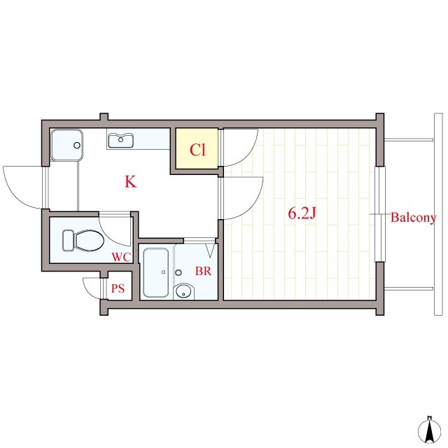 ノールハイツ 502 間取り図