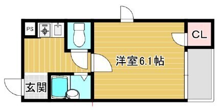 タカノハイム天神橋 901 間取り図