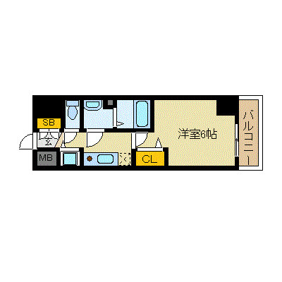 プレサンス北堀江 303 間取り図