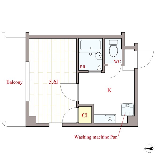 ルミエール西長堀 411 間取り図