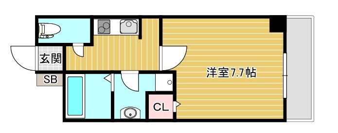 モンテノーム南堀江 203 間取り図