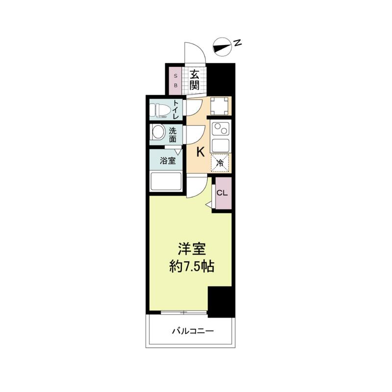 スペーシア日本橋東 0708 間取り図
