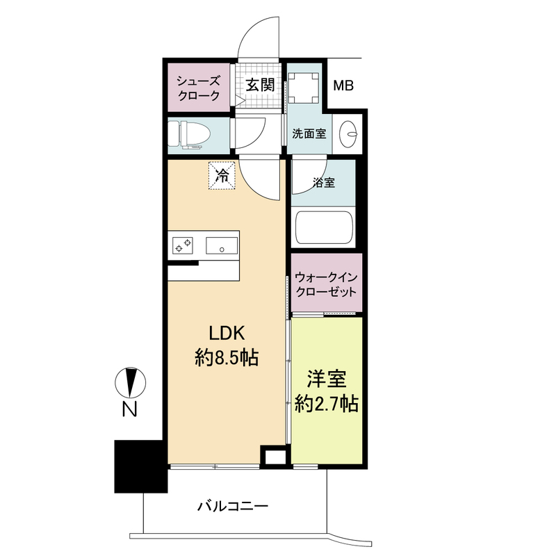セレニテ江坂グランデ 0811 間取り図