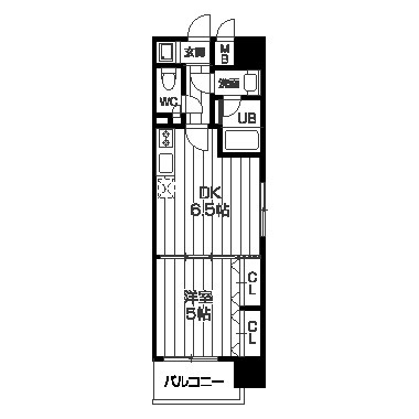レジディア京町堀 0505 間取り図
