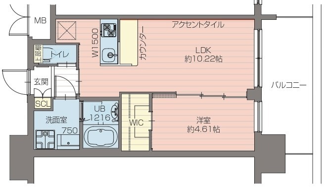 プレジオ阿波座2-8F 0403 間取り図