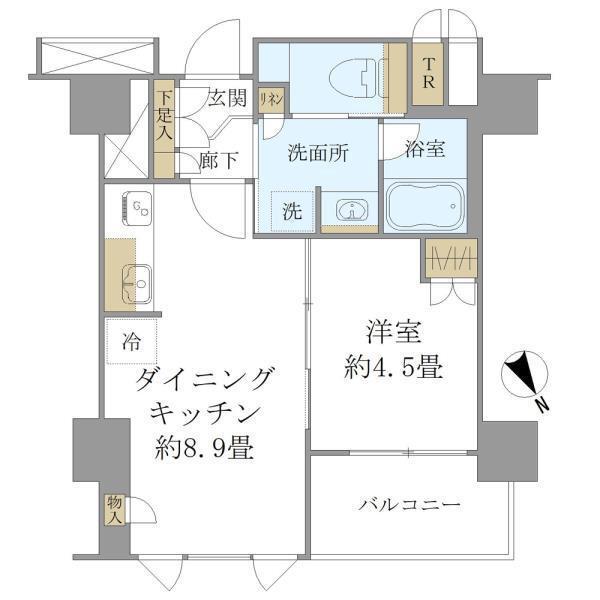 Ｂｒｉｌｌｉａ淀屋橋 404 間取り図