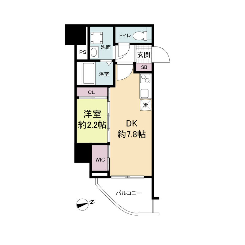 セレニテ難波プリエ 0407 間取り図