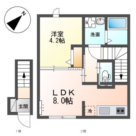 ペルシュワール 201 間取り図