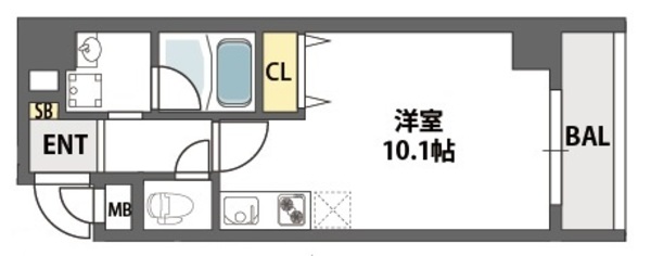 アビテ北御堂 901 間取り図
