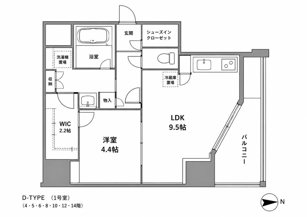 エスリードコート堺筋本町 0801 間取り図