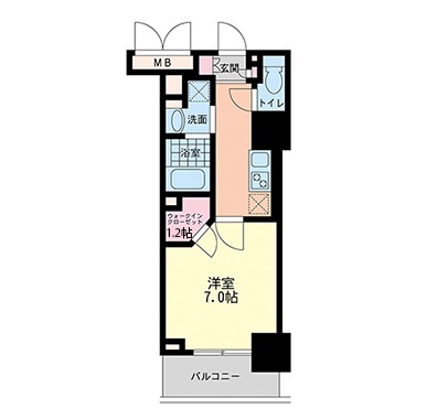 ハビテ靱センターコート 1005 間取り図