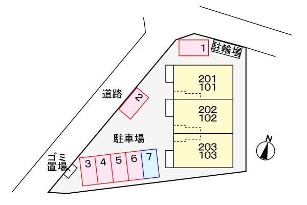 エアリーベル 103 駐車場