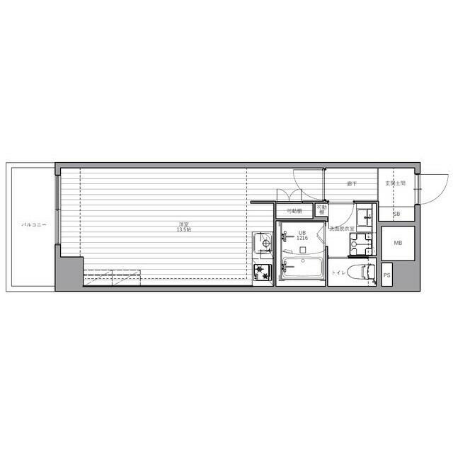 南堀江アパートメントシエロ 1302 間取り図