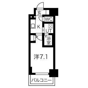 スプランディット大阪WEST 411 間取り図