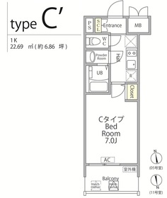 アプリーレ阿波座南 0 間取り図