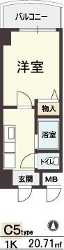 HOPE CITY天神橋 C0205 間取り図