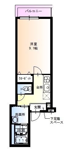 フジパレス垂水町 102 間取り図