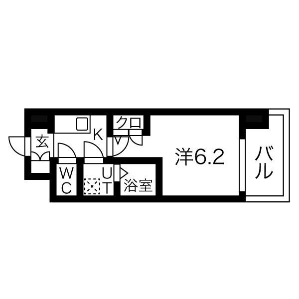 エスリードレジデンス大阪難波 1508 間取り図