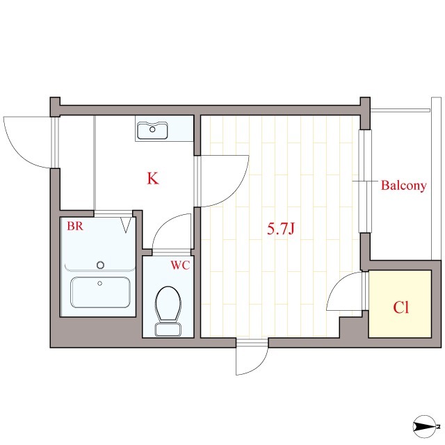 ノールプレール新町 505 間取り図