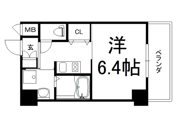 クレビオス難波ＥＡＳＴ 702 間取り図