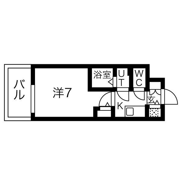 エスリードレジデンス大阪難波 0704 間取り図