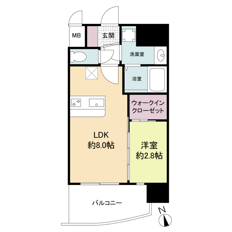セレニテ難波ミラク弐番館 0705 間取り図