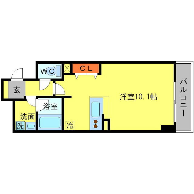ＢＲＡＶＩ南堀江 0406 間取り図