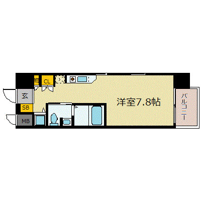 エスリード御堂筋梅田 912 間取り図