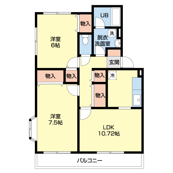 モントレーメゾン 0202 間取り図