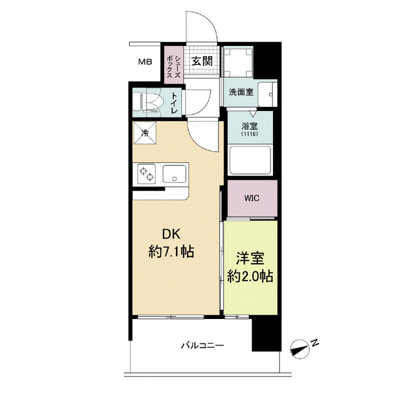 セレニテ難波ミラク壱番館 0904 間取り図