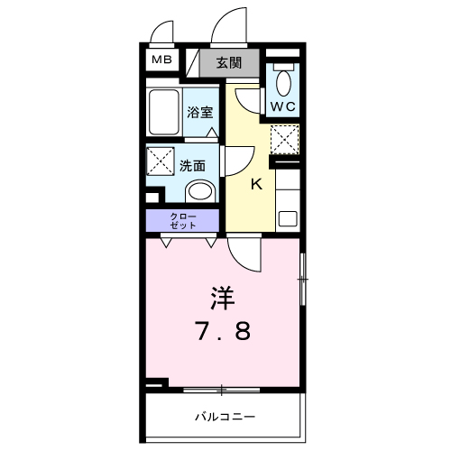 ファイン ビラ レーブ 江坂 201 間取り図