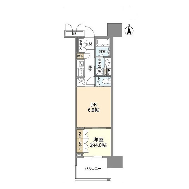 OPUS RESIDENCE SHINSAIBASHI SOUTH 1006 間取り図