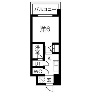 スプランディッド難波 612 間取り図