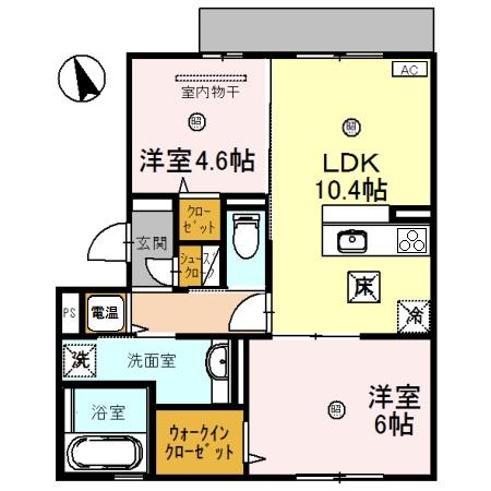 EL・SERENO江坂(ｴﾙ・ｾﾚｰﾉ) EAST 103 間取り図